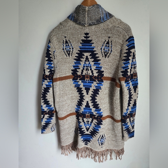 BIANCA NYGARD Tribal Patterned Shawl Knit Cardigan - Picture 8 of 8